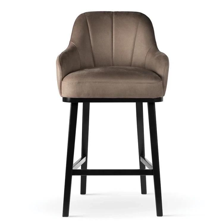 TULIP Wood Bar stool Solid Wood Stool2