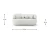 GIO Mini Semi-Circular Sofa – A Designer Form in Japandi and Modern StyleDimensions.webp