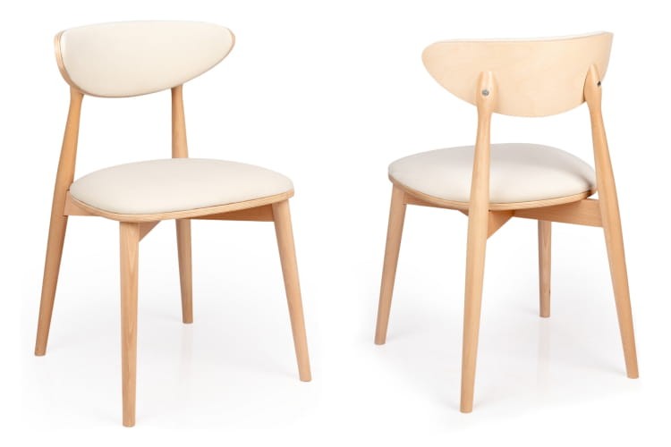 Sena Classic Retro Chair Solid Wood Custom Textile,  Dining Chair1