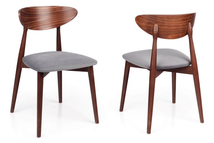 Sena Classic Retro Chair Solid Wood Custom Textile,  Dining Chair2