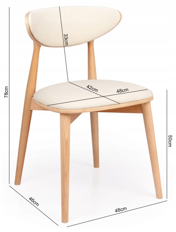 Sena Classic Retro Chair Solid Wood Custom Textile,  Dining Chair11