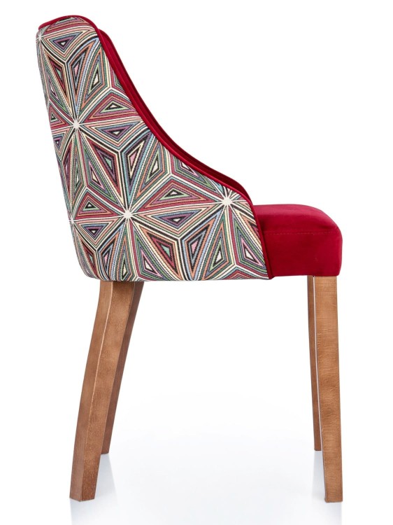 Claro Bucket Modern Chair solid wood, custom textile3