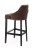 Sissi- Bar Stoll, Upholstered with Wooden Legs Elegant Stool22