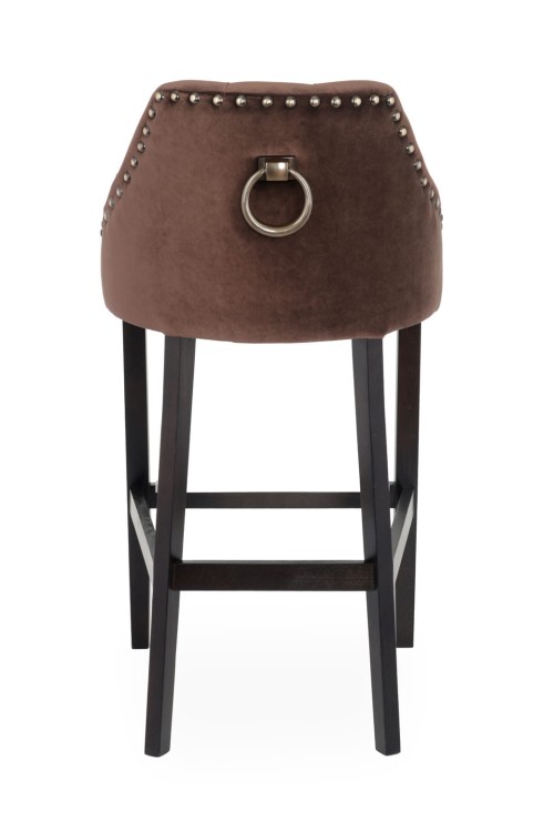 Sissi- Bar Stoll, Upholstered with Wooden Legs Elegant Stool23