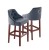 Sissi- Bar Stoll, Upholstered with Wooden Legs Elegant Stool3