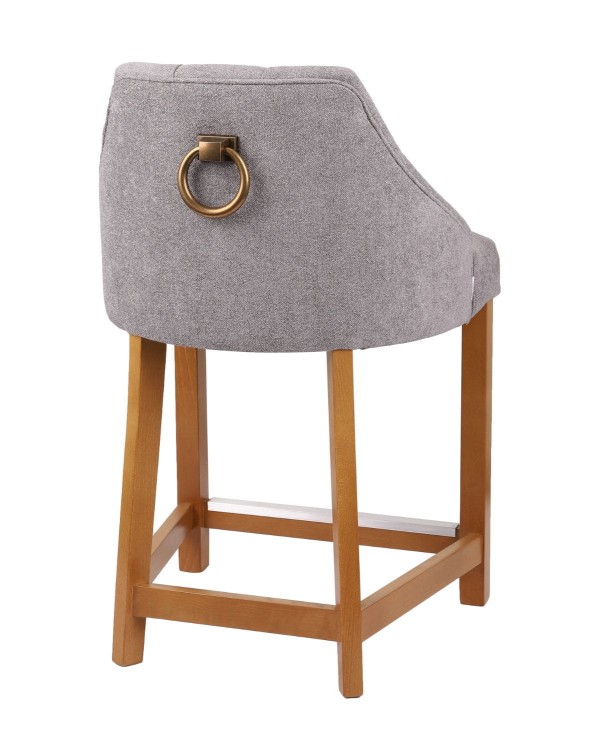 Sissi- Bar Stoll, Upholstered with Wooden Legs Elegant Stool24