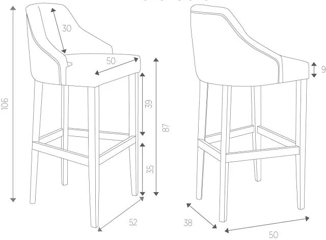 Sissi seat height 87cm
