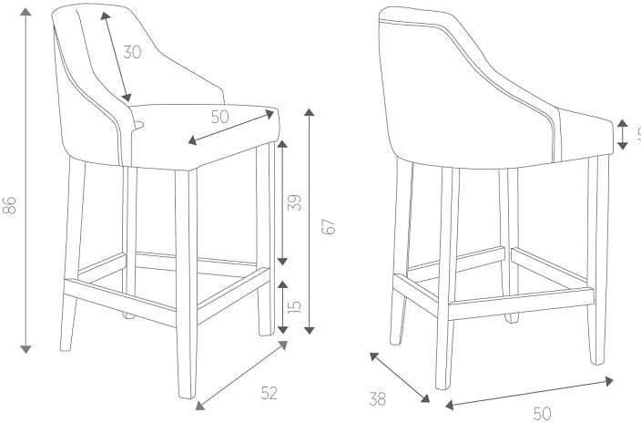 Sissi seat height 67cm