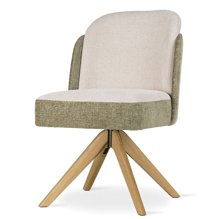 Highbury Two‑Tone Swivel Dining Chair