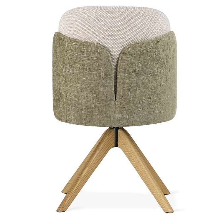 Beetle Supreme- Luxury Swivel Chair, Oak Base, Upholstered2