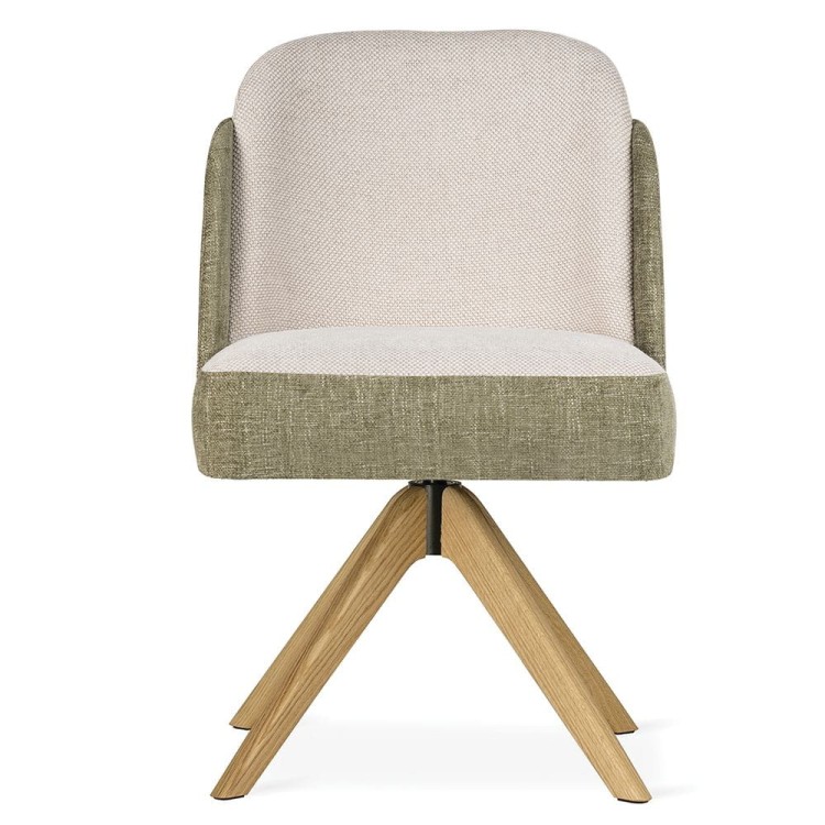 Beetle Supreme- Luxury Swivel Chair, Oak Base, Upholstered3