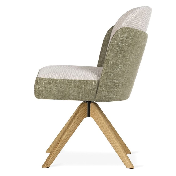 Highbury Two‑Tone Swivel Dining Chair