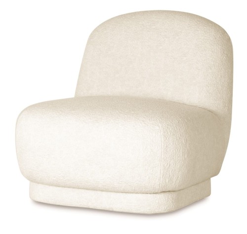 Blown Swivel Armchair Upholstered Japandi Style1