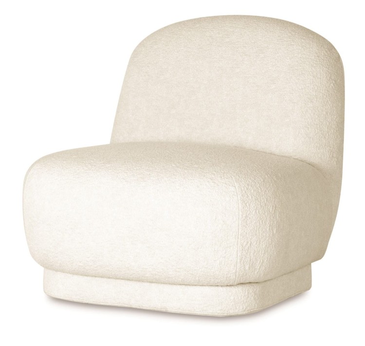 Baloon Swivel Armchair Upholstered Japandi Style1