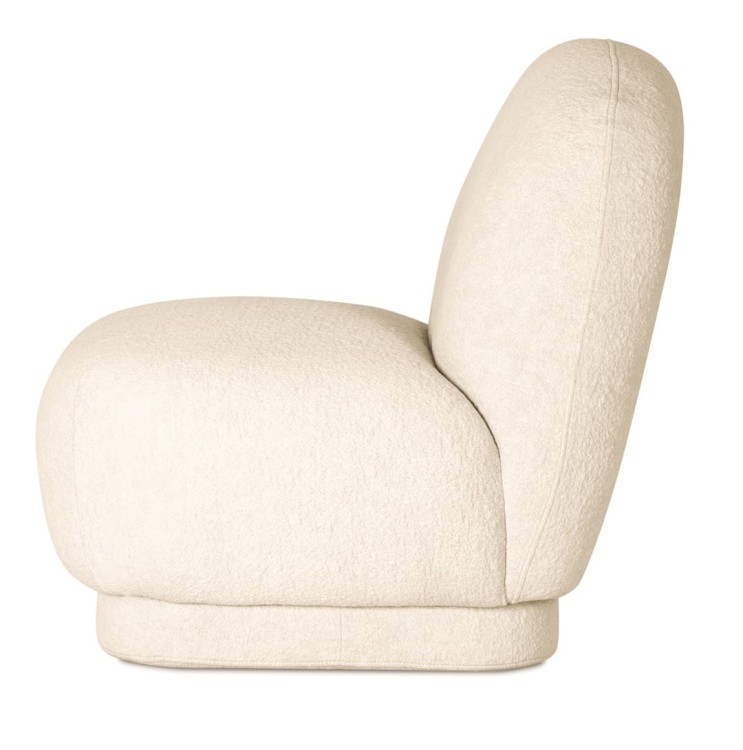 Baloon Swivel Armchair Upholstered Japandi Style3