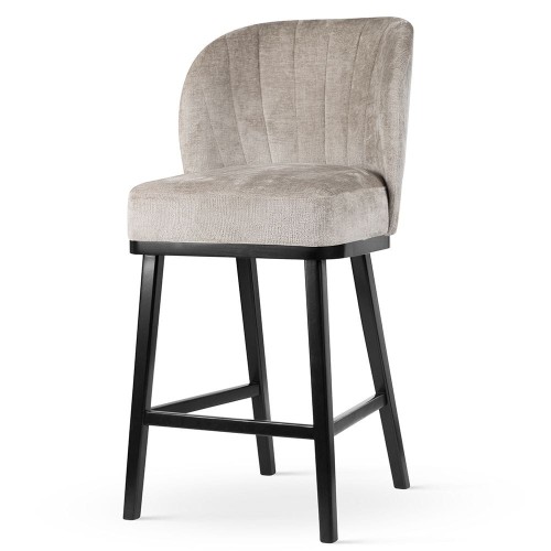 SHELLY SUPREME BAR STOOL UPHOLSTERED SOLID WOOD LEGS1