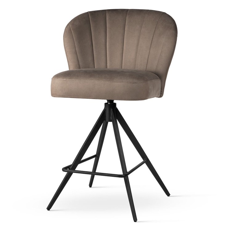 SHELLY SUPREME SWIVEL BAR STOOL BESPOKE UPHOLSTERED 2