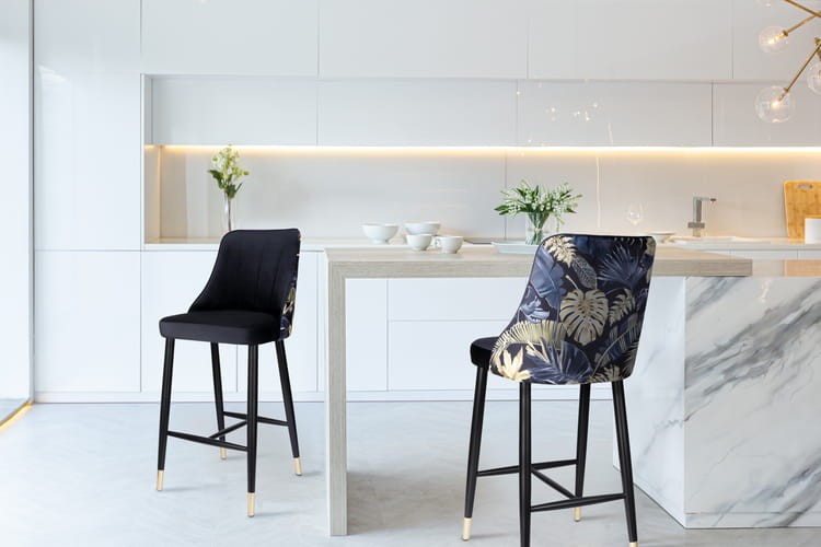 Nat Elegant Bar Stool Bespoke Upholstery 1