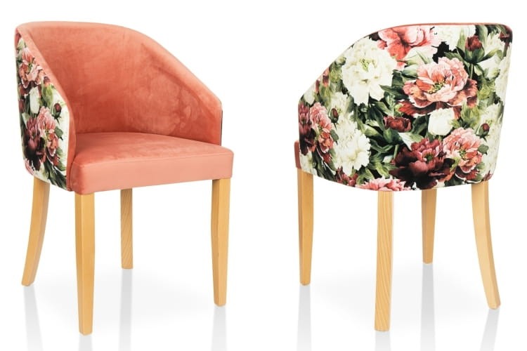 ROMEO RETRO DINING CHAIR UPHOLSTERED SOLID WOOD1