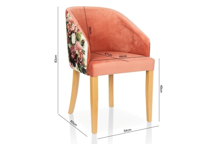 ROMEO RETRO DINING CHAIR UPHOLSTERED SOLID WOOD5