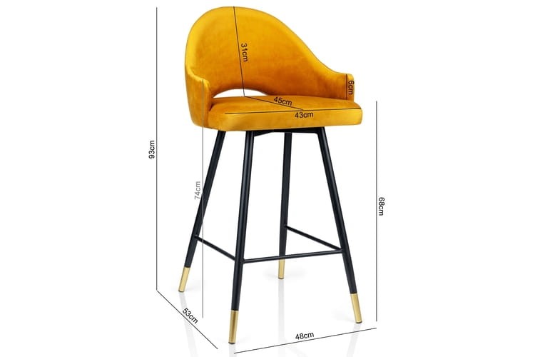 Rose Bar Stool Velvet Upholstery5