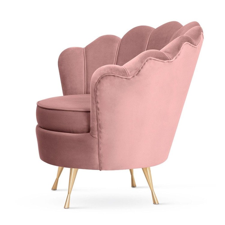 SHELLY ARMCHAIR GLAMOUR AND STYLISH  Legs or Swivel  base 360 degree5