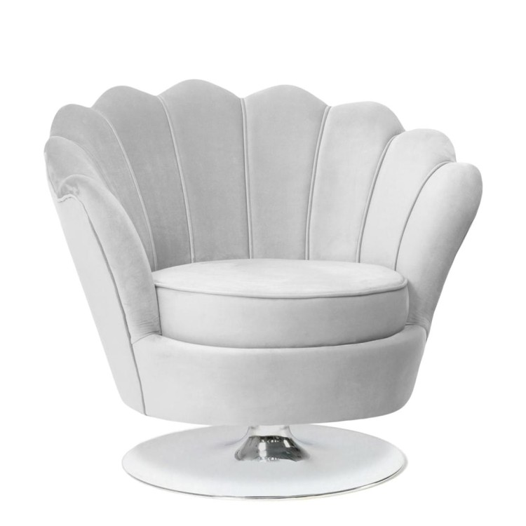 SHELLY ARMCHAIR GLAMOUR AND STYLISH  Legs or Swivel  base 360 degree- one leg