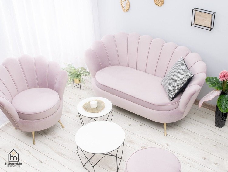 SHELLY GLAMOUR 2-seater or 3- seater SOFA Comfortable Couch- pink set
