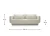 ELY - Supreme Upholstered 2-seater Sofa Bed Designer -dimension