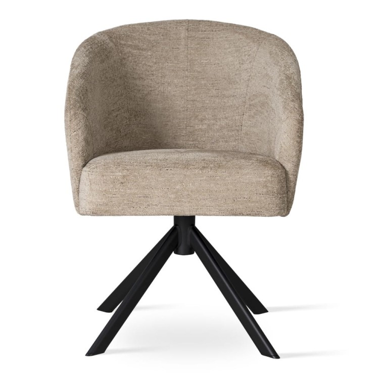 MILANO Supreme Swivel Chair Wooden base or Steel Upholstered  Designer Dining Chair1