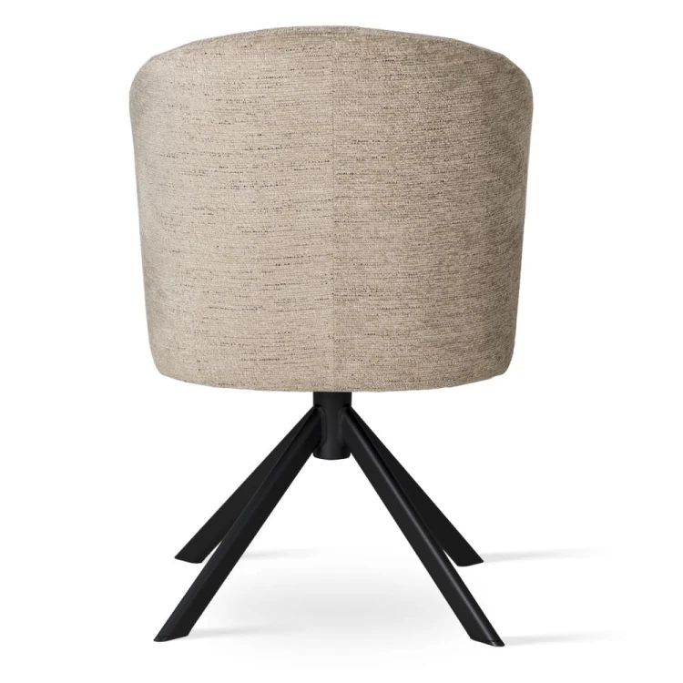 MILANO Supreme Swivel Chair Wooden base or Steel Upholstered  Designer Dining Chair4