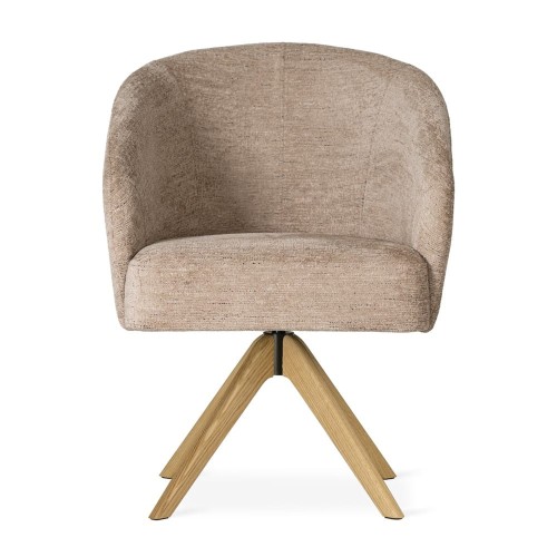 MILANO Supreme Swivel Chair Wooden base or Steel Upholstered  Designer Dining Chair2