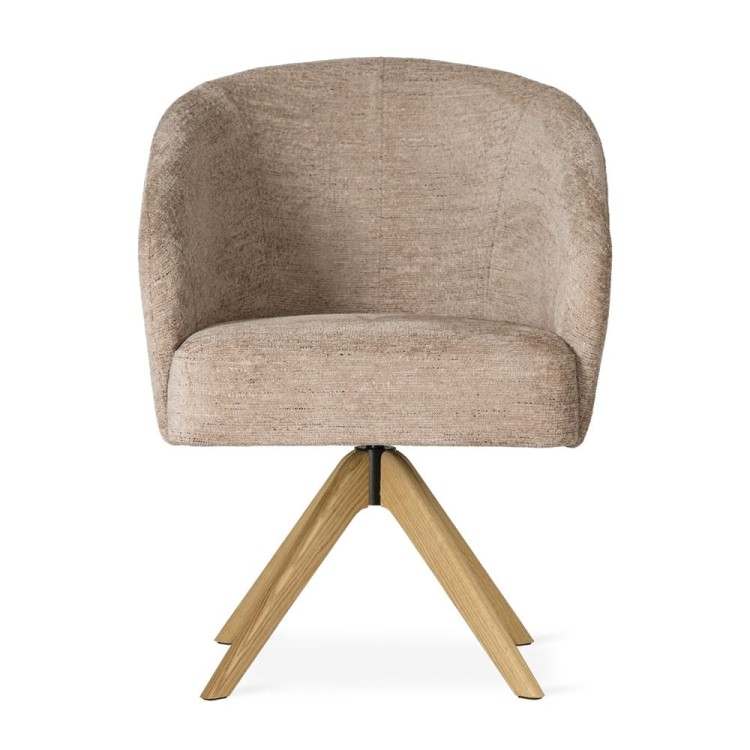 MILANO Supreme Swivel Chair Wooden base or Steel Upholstered  Designer Dining Chair2