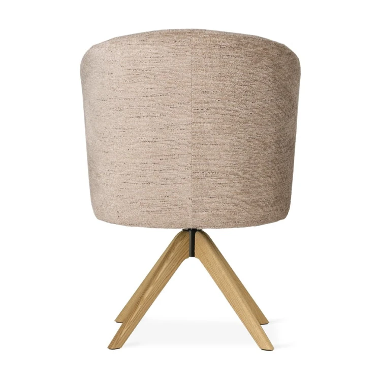 MILANO Supreme Swivel Chair Wooden base or Steel Upholstered  Designer Dining Chair6