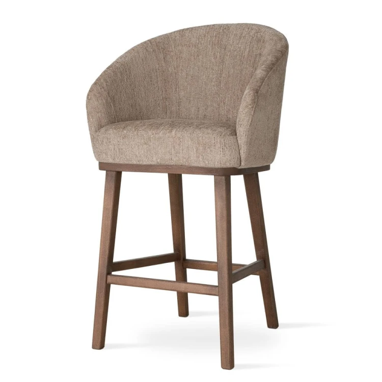 Milano Supreme Solid Wood Bar Stool Upholstered Stool Premium Designer1