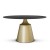 Sorrento Round Table Stylish and Contemporary Dining Table Brushed Gold Leg1