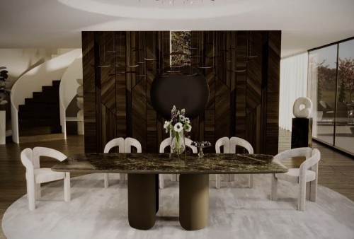 Campiano - Luxury Dining Table Italian Sintered Quartz by MEK design