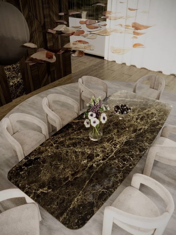 Campiano - Luxury Dining Table Italian Sintered Quartz by MEK design2