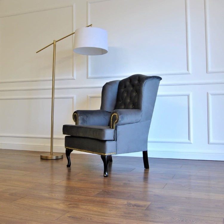 CLASSIC- BRITISH HANDCRAFTED ARMCHAIR CHESTERFIELD STYLISH4