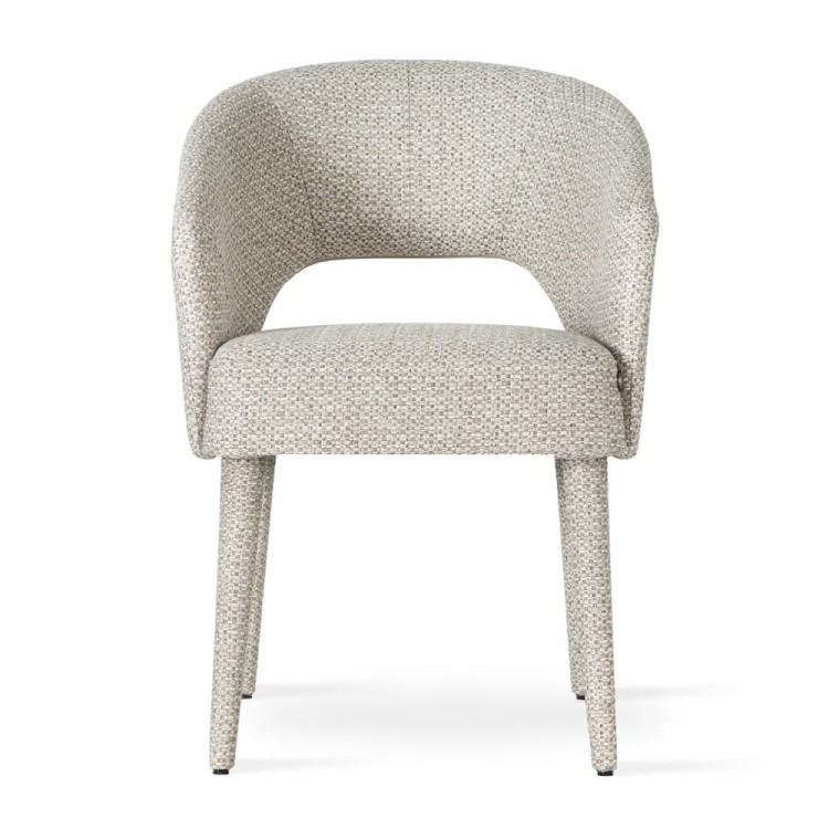 INES- DINING CHAIR, FULLY UPHOLSTERED DINING CHAIR WITH WOODEN BASE2