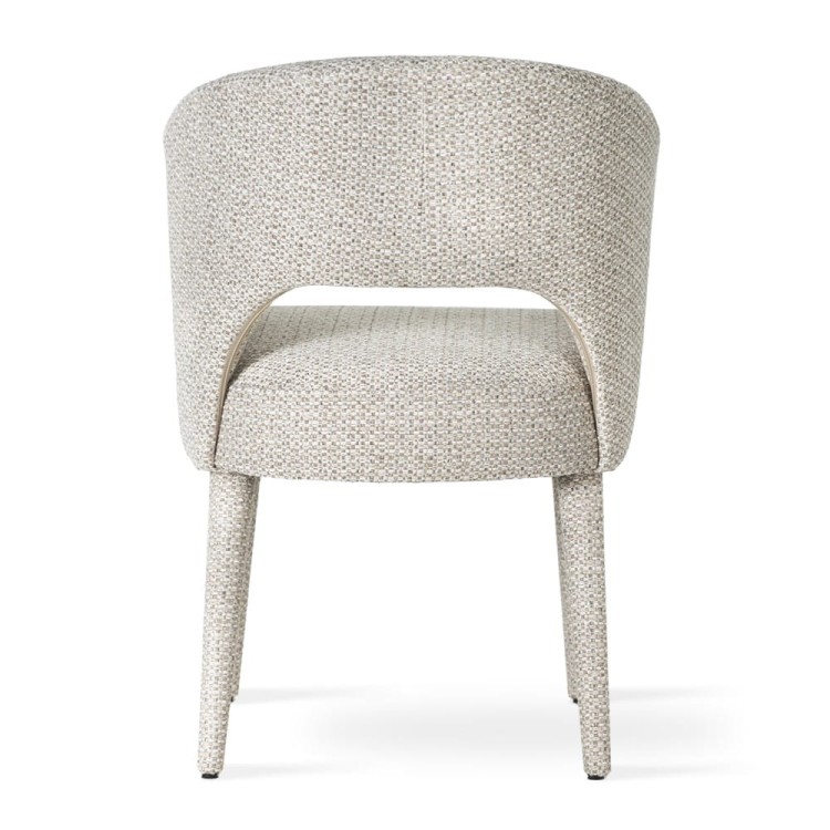 INES- DINING CHAIR, FULLY UPHOLSTERED DINING CHAIR WITH WOODEN BASE3