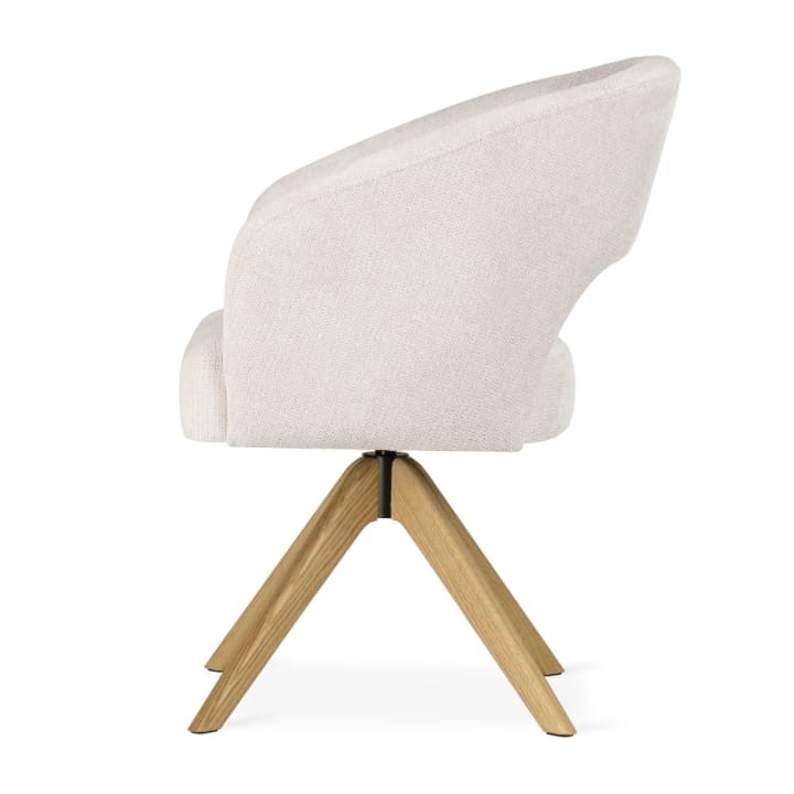 Ines Supreme - Swivel Chair, Upholstered Dining Chair on Steel or Wooden Leg by MEK design2