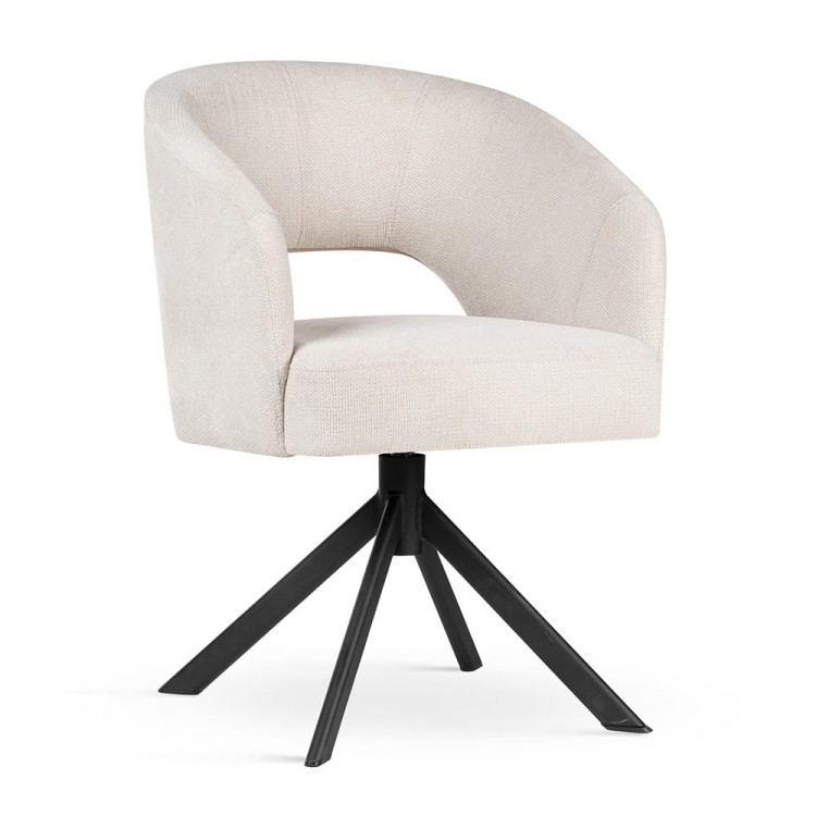 Ines Supreme - Swivel Chair, Upholstered Dining Chair on Steel or Wooden Leg by MEK design3