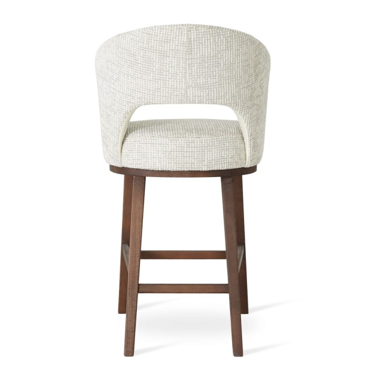 Bar Stool- Ines, Upholstered Solid Wood or Steel Stool, Breakfast Bar .webp