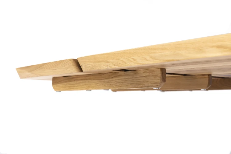 Dining Table Lugano Solid Oak Extendable Oval Top - Modern Wood Base 160-320 cm by MEK design7