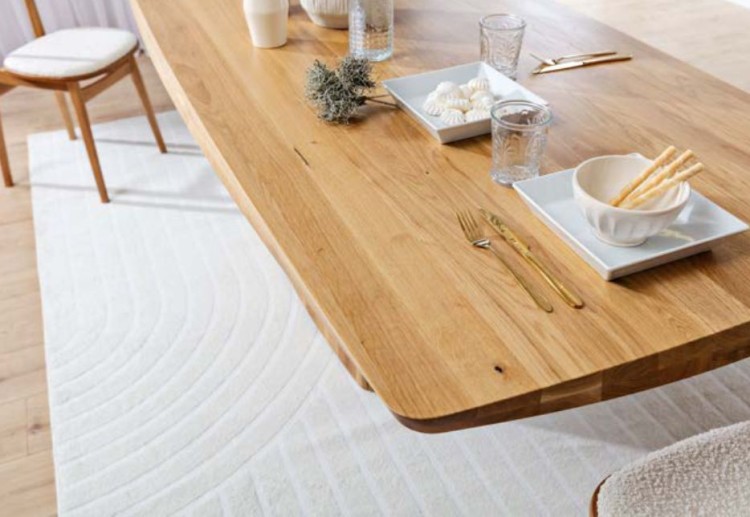 Dining Table Lugano Solid Oak Extendable Oval Top - Modern Wood Base 160-320 cm by MEK design9