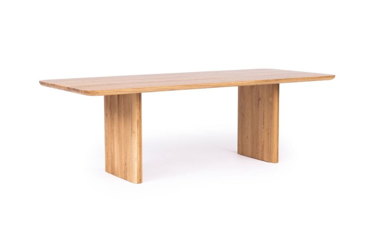 Artigiano - Dining Table Ribbed Legs Solid Wood Oak, Beautiful and Natural4