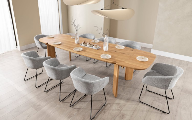 Quercio-SOLID WOOD DINING TABLE OAK ARTISAN JAPANDI STYLE5