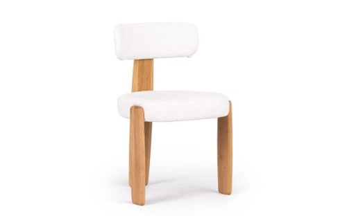 Quercio- Designer Dining Chair Solid Wood and Upholstered Japandi Stylish by Mel design