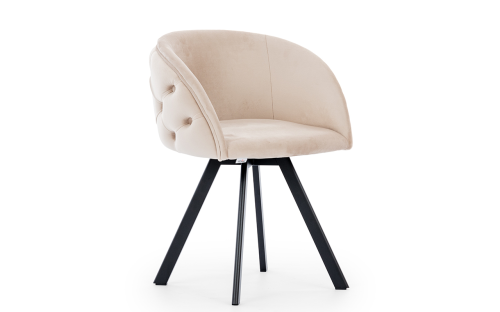 Pearl-  Dining Chair, Upholstered, can be swivel and tufted by MEK design
